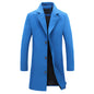 Woolen coat 2024 foreign trade men's new Korean style slim mid-length windbreaker woolen coat