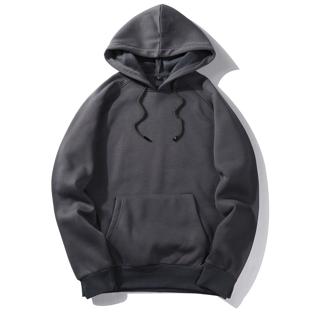 Oversized long-sleeved hooded sweatshirt