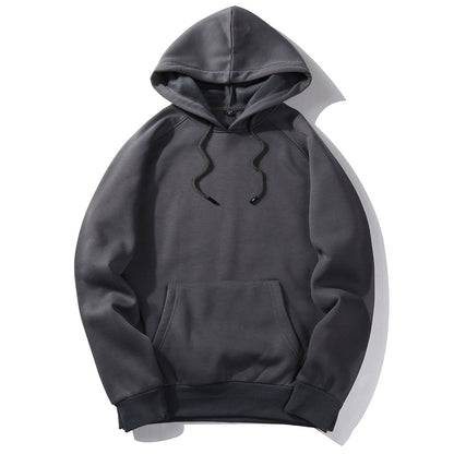 Oversized long-sleeved hooded sweatshirt
