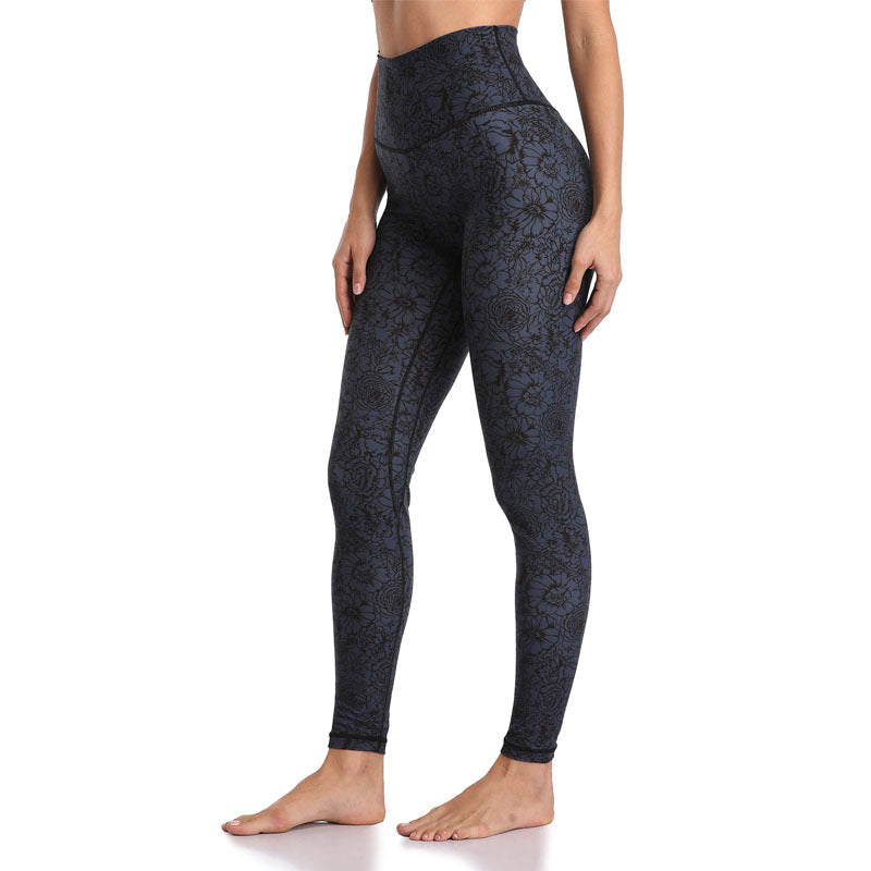 Printed women's tight-fitting butt-lifting casual yoga running sweatpants