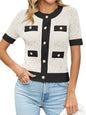 Women's fashionable Chanel style single breasted sweater