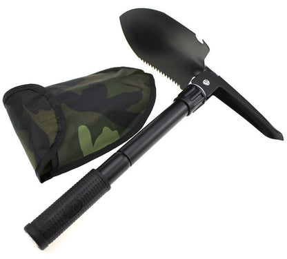 Outdoor folding engineering shovel, multifunctional engineering shovel, camping supplies tool survival equipment Prepare to dig for earthworms