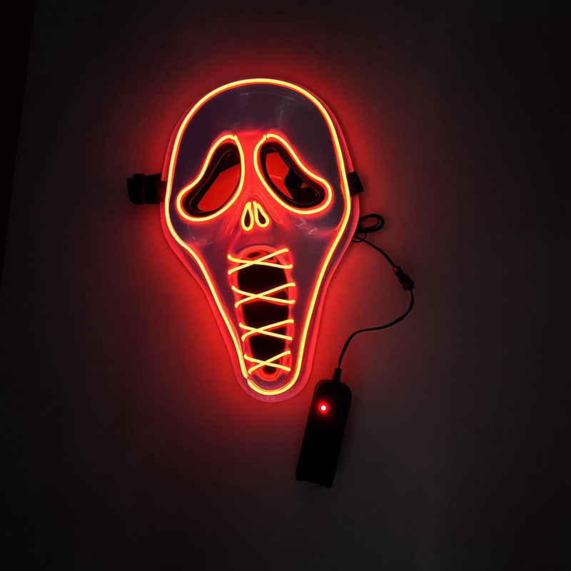Glowing horror scream mask movie same style luminous mask