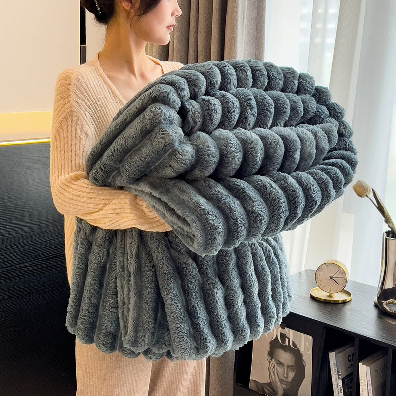Plush blanket thick flannel cover blanket milk velvet blanket