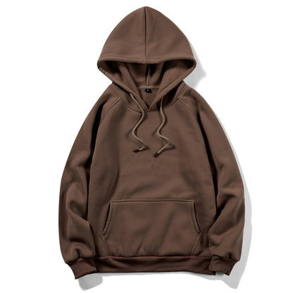 Oversized long-sleeved hooded sweatshirt