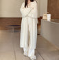 Women's extra long faux mink fleece cardigan