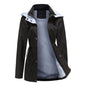Autumn and winter detachable hood windbreaker women's cross-border women's clothing large size women's coat