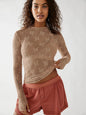 Women's see-through lace tops, mesh multi-color bottoming shirts, sexy hot girl trendy T-shirts