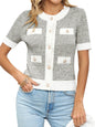 Women's fashionable Chanel style single breasted sweater