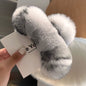 Large genuine rex rabbit fur hair clip