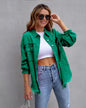 Women's ripped edge denim jacket autumn and winter long sleeve casual lapel top