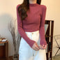 Half turtleneck inner sweater women's base layer autumn and winter 2023 new style versatile and western style slim fit long-sleeved sweater