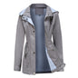 Autumn and winter detachable hood windbreaker women's cross-border women's clothing large size women's coat