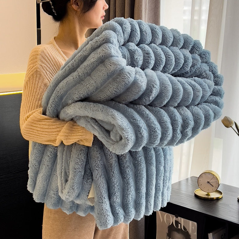 Plush blanket thick flannel cover blanket milk velvet blanket