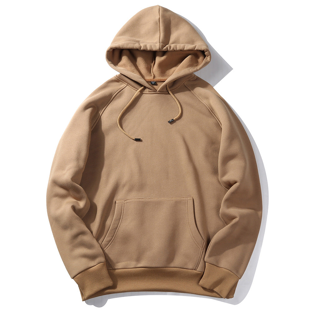 Oversized long-sleeved hooded sweatshirt
