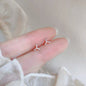 Female student's niche simple design earrings