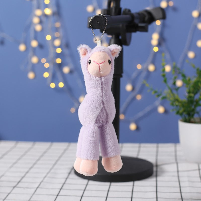Grass mud horse alpaca plush doll bag pendant lamb doll grab machine doll wedding event gift