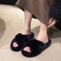 New style women's furry slippers for outdoor wear