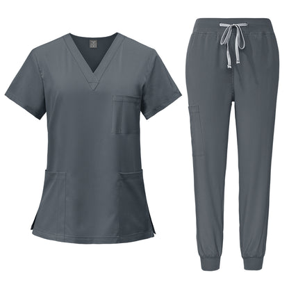 Quick-drying short-sleeved surgical gown for dental nurses and doctors