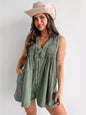 Street Fashion Sleeveless Short Sleeve Shorts Denim Bodysuit
