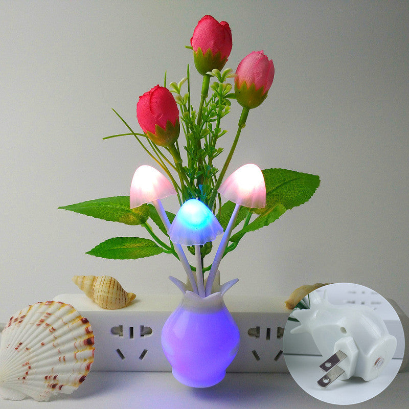LED light control sensor lamp vase night light