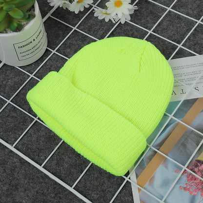 Winter knitted hats, melon-shaped hats, warm woolen hats for men and women