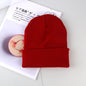 Plain knitted hat winter wool hat hat men and women warm hat