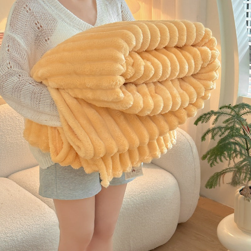 Plush blanket thick flannel cover blanket milk velvet blanket