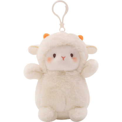 Cute plush animal pendant keychain car keychain doll pendant