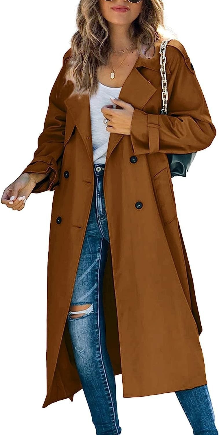 European and American women's winter and autumn windbreaker jacket