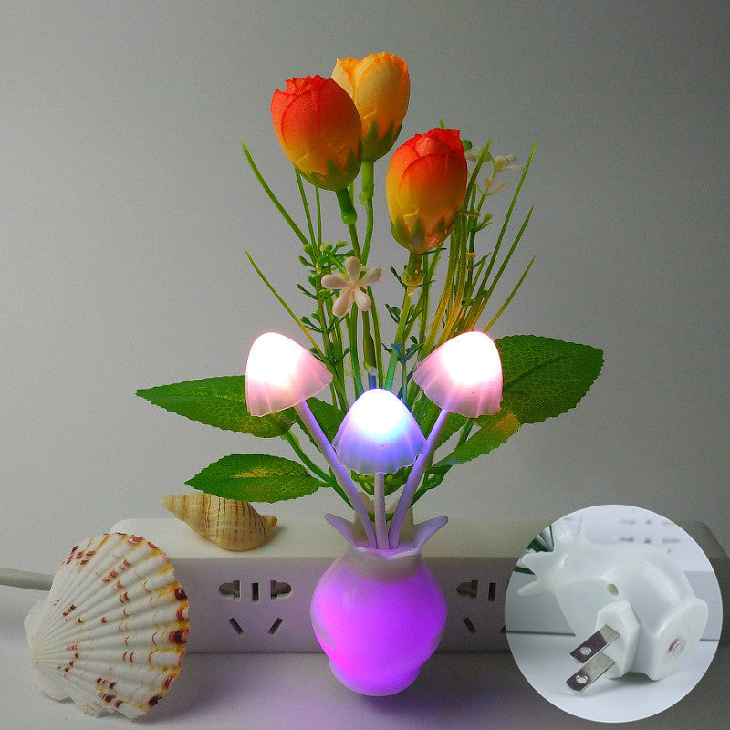 LED light control sensor lamp vase night light