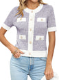 Women's fashionable Chanel style single breasted sweater