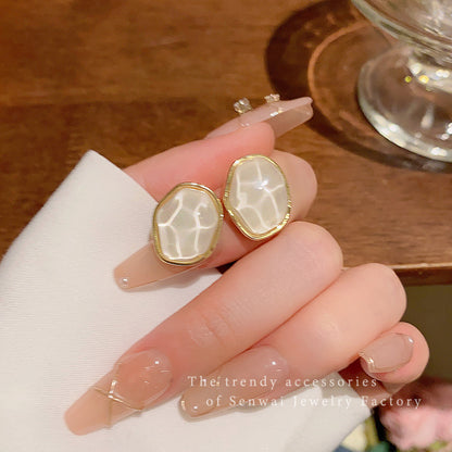 Pearl butterfly earrings for women high-end niche luxury
