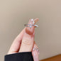 European and American ins style open ring women's high-end personalized pearl index ring niche design hand jewelry