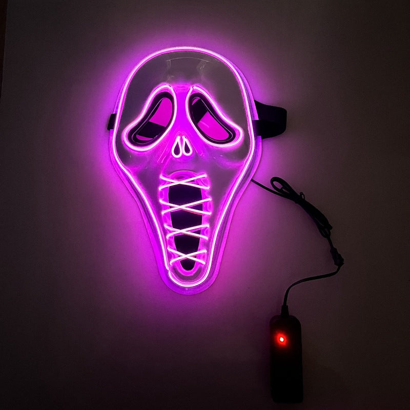 Glowing horror scream mask movie same style luminous mask