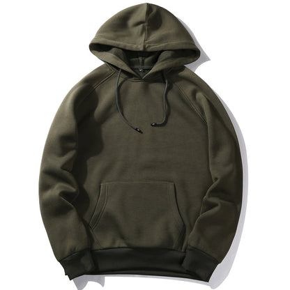 Oversized long-sleeved hooded sweatshirt