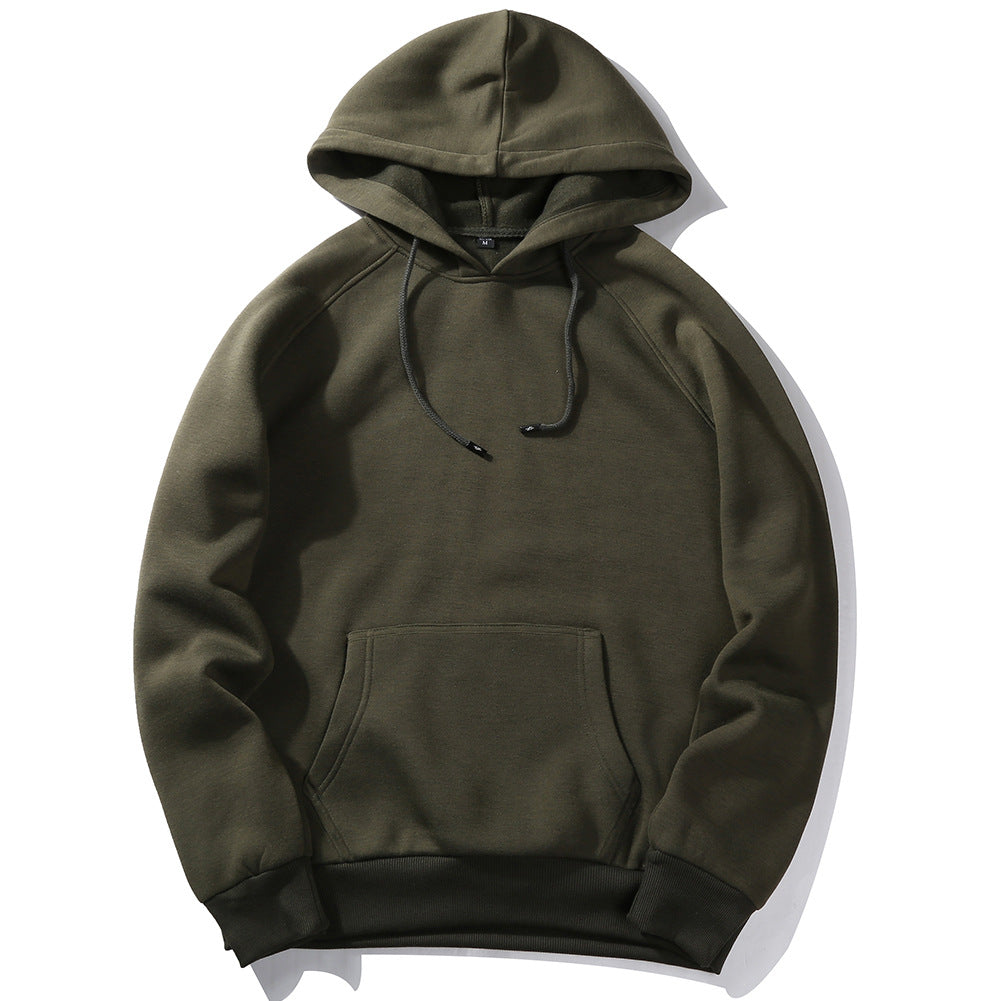 Oversized long-sleeved hooded sweatshirt