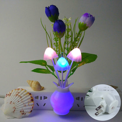 LED light control sensor lamp vase night light
