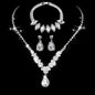 Bridal necklace earrings bracelet three piece set