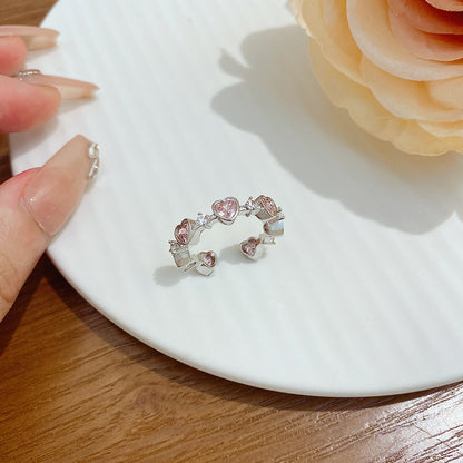 European and American ins style open ring women's high-end personalized pearl index ring niche design hand jewelry