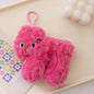 Cute plush animal pendant keychain car keychain doll pendant