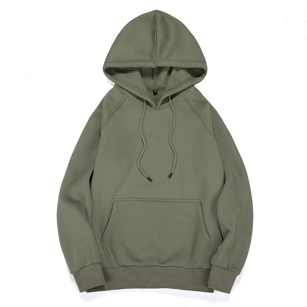 Oversized long-sleeved hooded sweatshirt