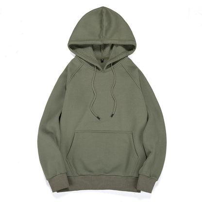 Oversized long-sleeved hooded sweatshirt