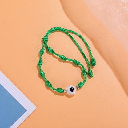 Braided devil eye bracelet hand-knotted bracelet