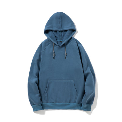 Oversized long-sleeved hooded sweatshirt