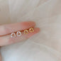 Female student's niche simple design earrings