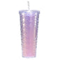 Large capacity, high appearance, colorful gradient double-layer creative internet celebrity new large fish scale cup