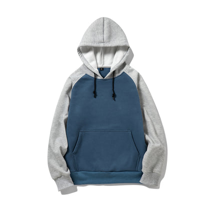 Oversized long-sleeved hooded sweatshirt