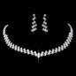 Bridal necklace earrings bracelet three piece set