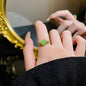 European and American ins style open ring women's high-end personalized pearl index ring niche design hand jewelry
